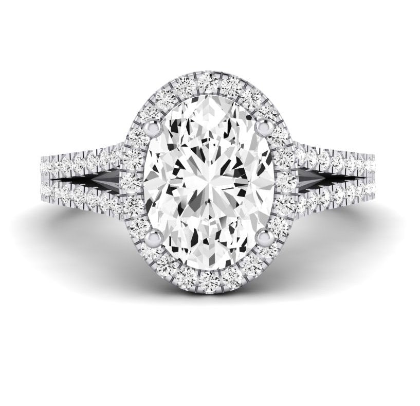 Silene Oval Diamond Engagement Ring (Lab Grown Igi Cert) whitegold