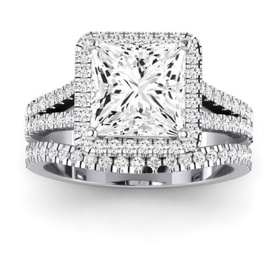 Silene Princess Moissanite Bridal Set whitegold