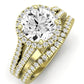 Silene Moissanite Matching Band Only ( Engagement Ring Not Included) For Ring With Round Center yellowgold