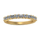 Dara Baguette & Round Trendy Moissanite Wedding Ring yellowgold