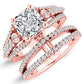Sireli Moissanite Matching Band Only (engagement Ring Not Included) For Ring With Princess Center rosegold