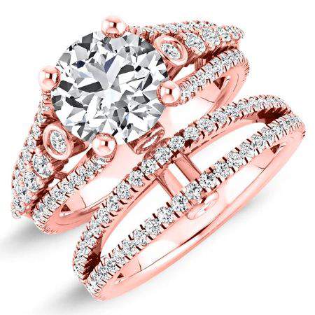 Sireli Moissanite Matching Band Only (engagement Ring Not Included) For Ring With Round Center rosegold