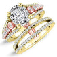 Sireli Moissanite Matching Band Only (engagement Ring Not Included) For Ring With Cushion Center yellowgold