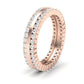 Frost Round Cut Moissanite Eternity Band rosegold