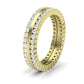 Frost Round Cut Moissanite Eternity Band yellowgold