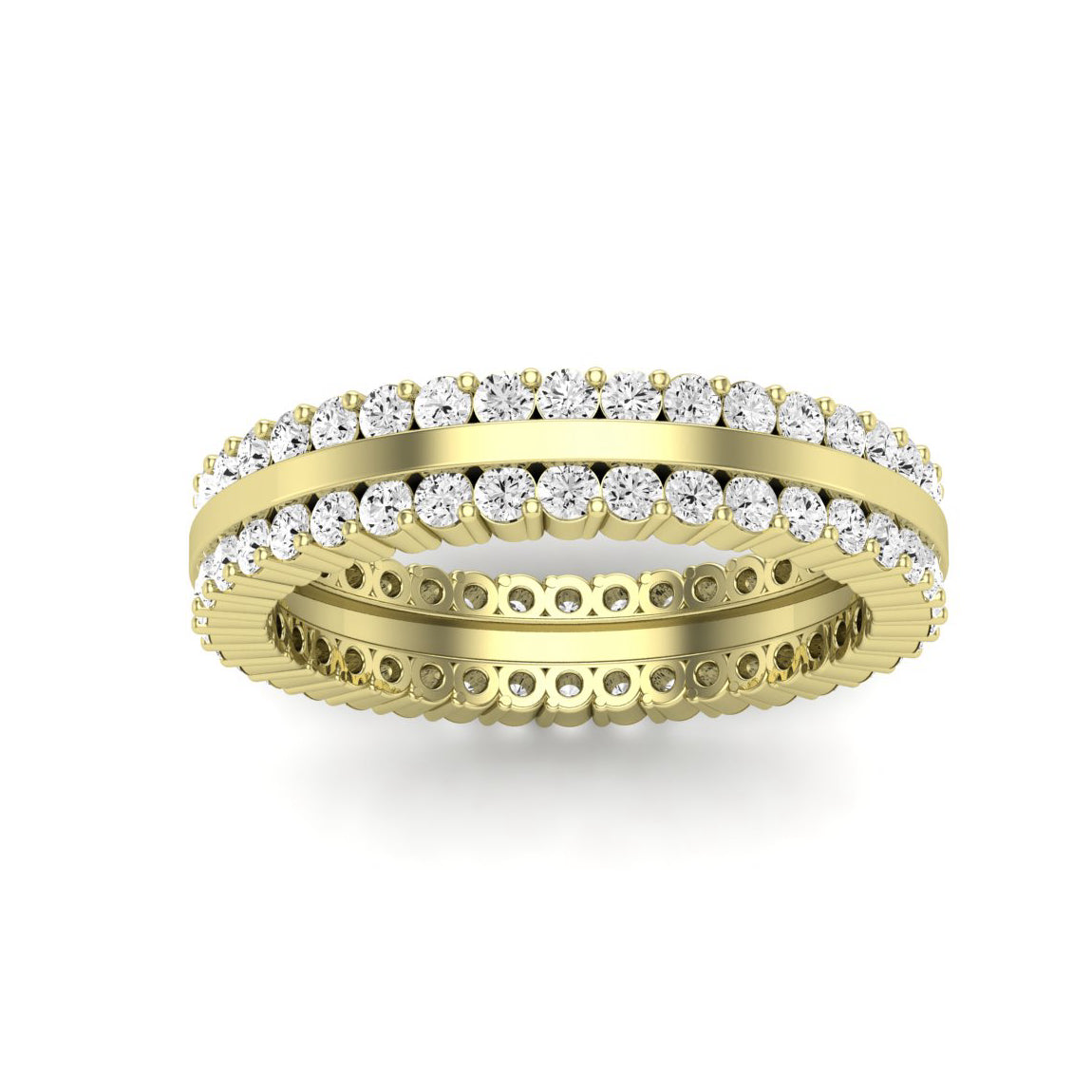 Frost Round Cut Diamond Eternity Band (Clarity Enhanced) yellowgold