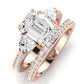 Snowdonia Diamond Matching Band Only (engagement Ring Not Included) For Ring With Emerald Center rosegold