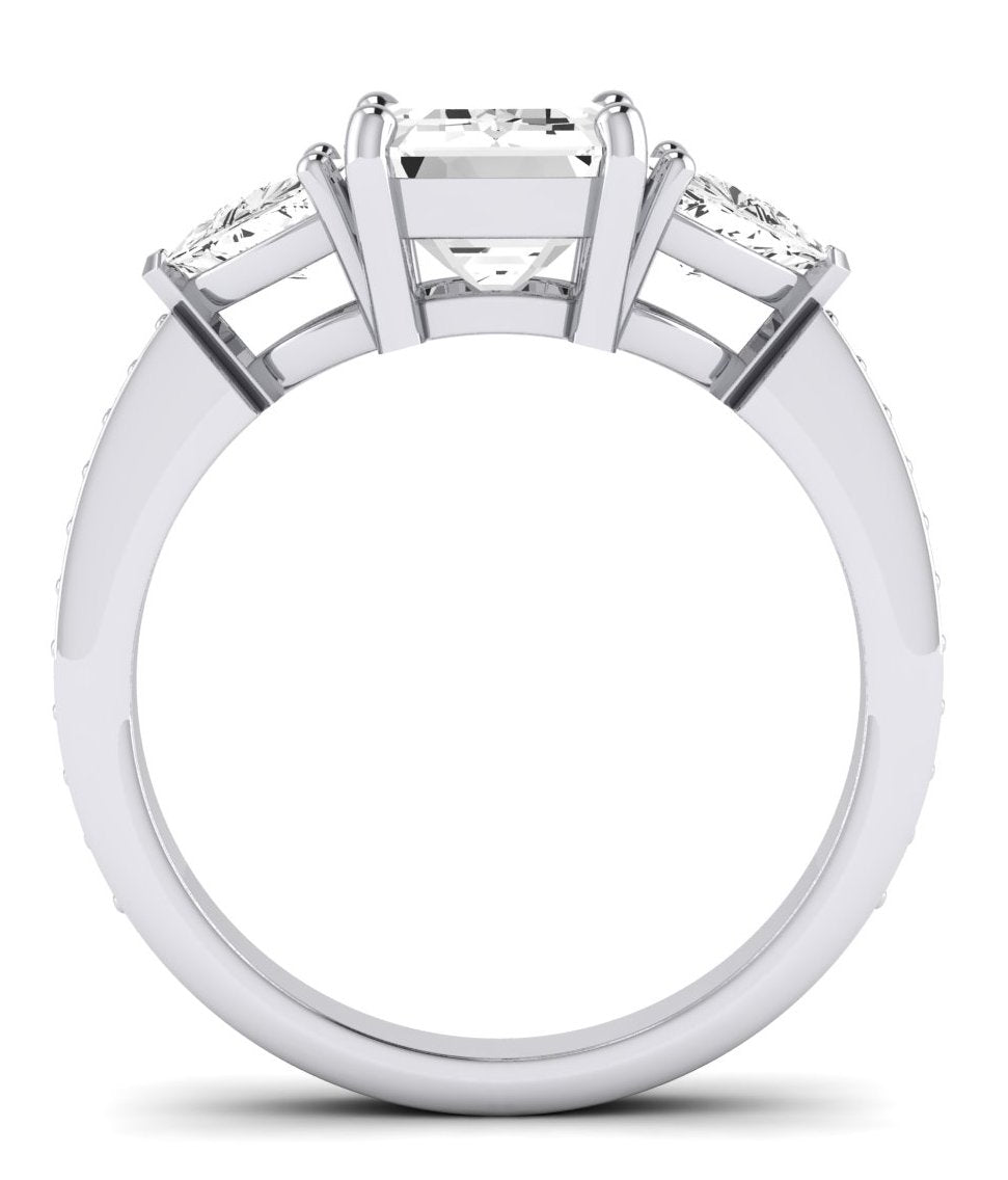 Snowdonia Emerald Diamond Engagement Ring (Lab Grown Igi Cert) whitegold