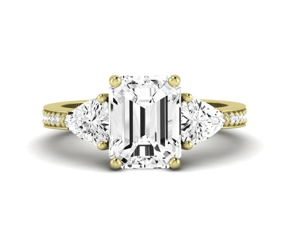 Snowdonia Emerald Diamond Engagement Ring (Lab Grown Igi Cert) yellowgold