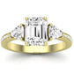Snowdonia Emerald Diamond Engagement Ring (Lab Grown Igi Cert) yellowgold