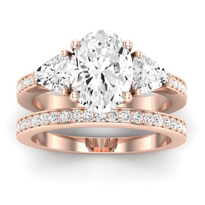 Snowdonia Oval Diamond Bridal Set (Lab Grown Igi Cert) rosegold