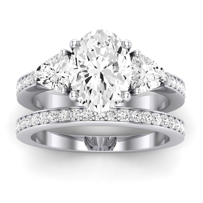 Snowdonia Diamond Matching Band Only (engagement Ring Not Included) For Ring With Oval Center whitegold