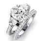 Snowdonia Moissanite Matching Band Only (engagement Ring Not Included) For Ring With Oval Center whitegold