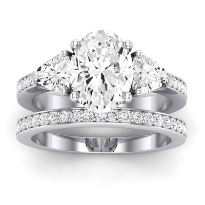 Snowdonia Oval Diamond Bridal Set (Lab Grown Igi Cert) whitegold