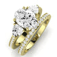 Snowdonia Moissanite Matching Band Only (engagement Ring Not Included) For Ring With Oval Center yellowgold