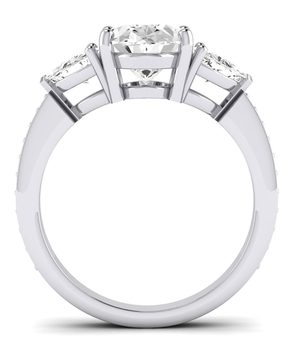 Snowdonia Oval Moissanite Engagement Ring whitegold