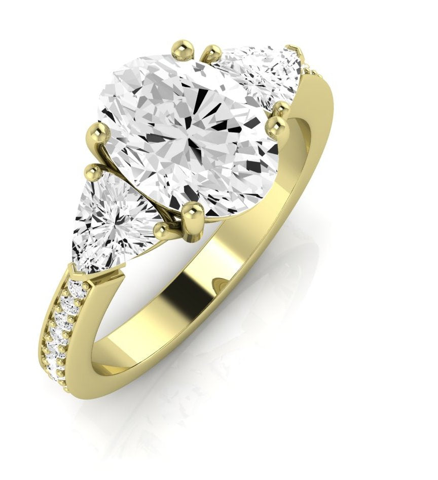 Snowdonia Oval Moissanite Engagement Ring yellowgold