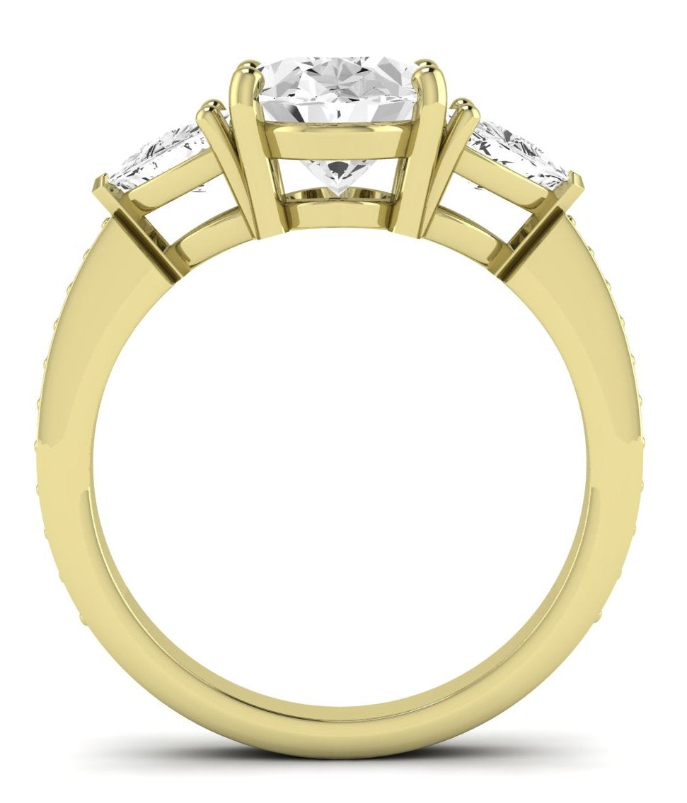 Snowdonia Oval Moissanite Engagement Ring yellowgold