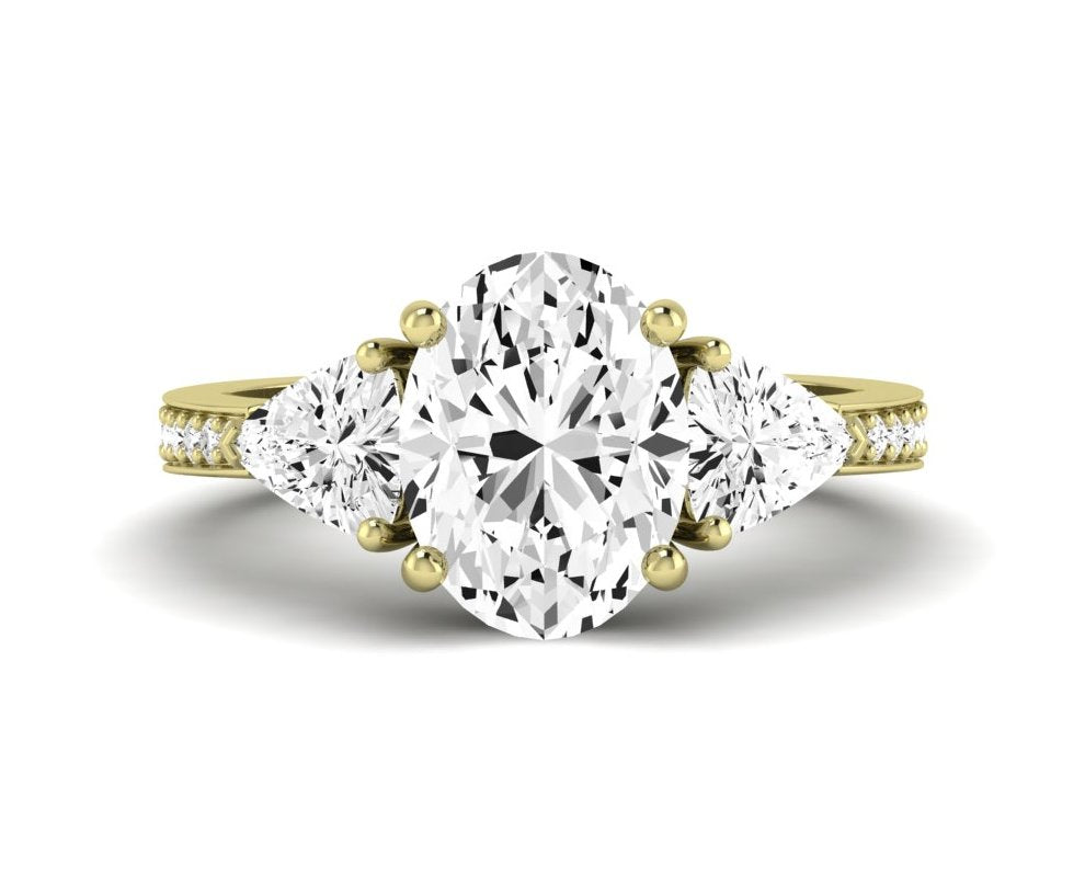 Snowdonia Oval Moissanite Engagement Ring yellowgold