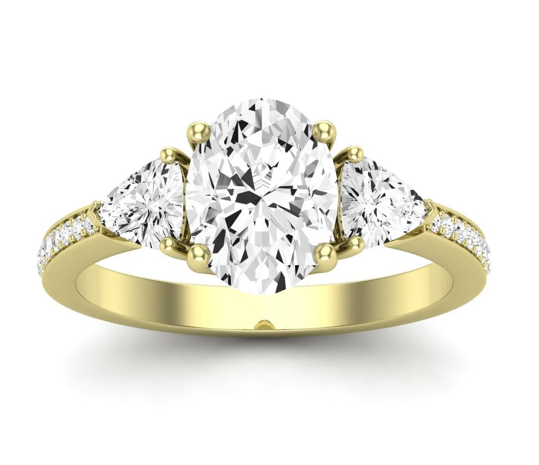 Snowdonia Oval Moissanite Engagement Ring yellowgold