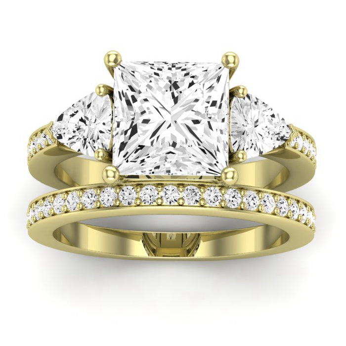 Snowdonia Diamond Matching Band Only (engagement Ring Not Included) For Ring With Princess Center yellowgold