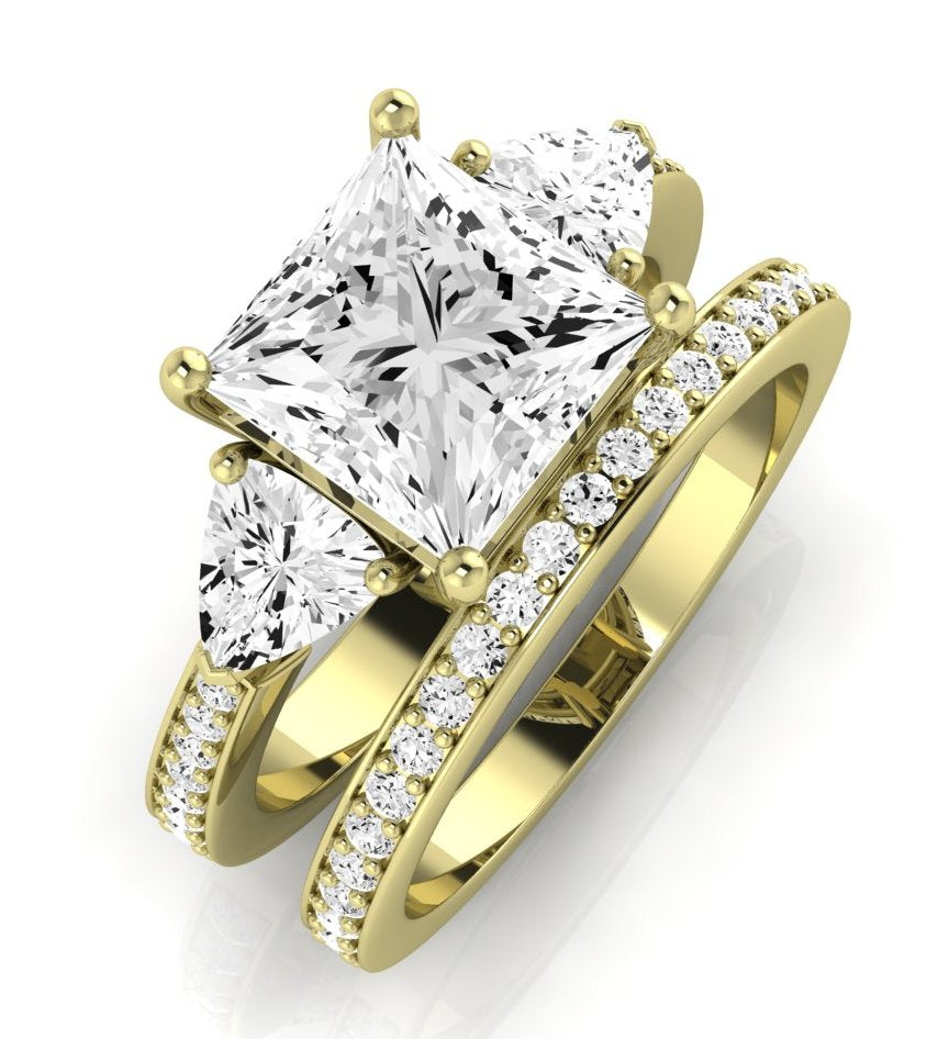 Snowdonia Moissanite Matching Band Only (engagement Ring Not Included) For Ring With Princess Center yellowgold