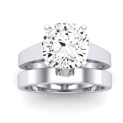 Snowdrop Diamond Matching Band Only (engagement Ring Not Included) For Ring With Cushion Center whitegold