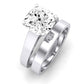 Snowdrop Moissanite Matching Band Only (engagement Ring Not Included) For Ring With Cushion Center whitegold