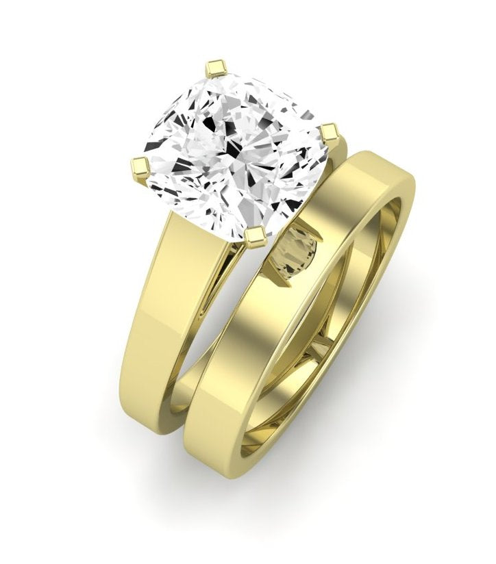 Snowdrop Diamond Matching Band Only (engagement Ring Not Included) For Ring With Cushion Center yellowgold