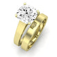 Snowdrop Moissanite Matching Band Only (engagement Ring Not Included) For Ring With Cushion Center yellowgold