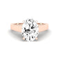 Snowdrop Oval Moissanite Engagement Ring rosegold