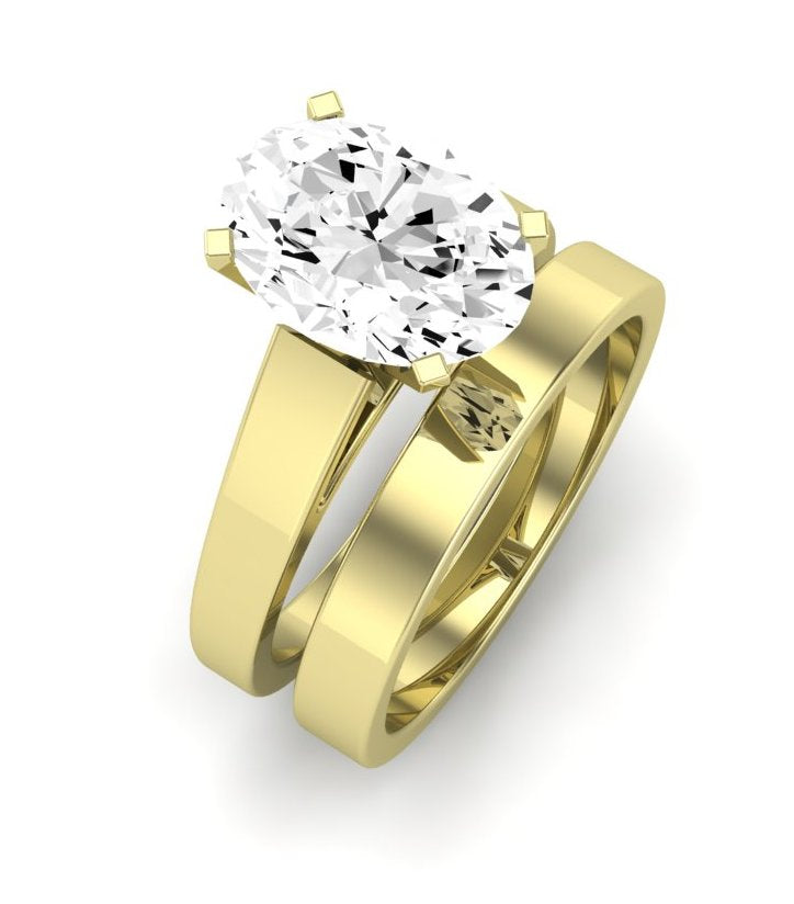 Snowdrop Oval Diamond Bridal Set (Lab Grown Igi Cert) yellowgold