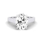 Snowdrop Oval Diamond Engagement Ring (Lab Grown Igi Cert) whitegold