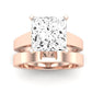 Snowdrop Moissanite Matching Band Only (engagement Ring Not Included) For Ring With Princess Center rosegold