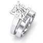 Snowdrop Moissanite Matching Band Only (engagement Ring Not Included) For Ring With Princess Center whitegold