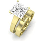 Snowdrop Moissanite Matching Band Only (engagement Ring Not Included) For Ring With Princess Center yellowgold