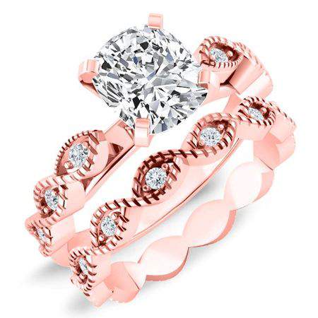 Sophora Diamond Matching Band Only (engagement Ring Not Included) For Ring With Cushion Center rosegold