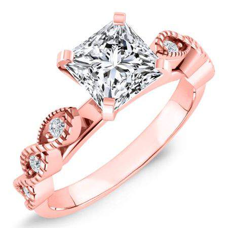 Sophora Princess Moissanite Engagement Ring rosegold