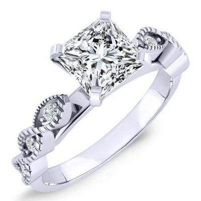 Sophora Princess Moissanite Engagement Ring whitegold