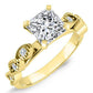 Sophora Princess Moissanite Engagement Ring yellowgold