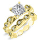 Sophora Moissanite Matching Band Only (engagement Ring Not Included) For Ring With Princess Center yellowgold