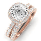 Sweet Pea Diamond Matching Band Only ( Engagement Ring Not Included) For Ring With Cushion Center rosegold