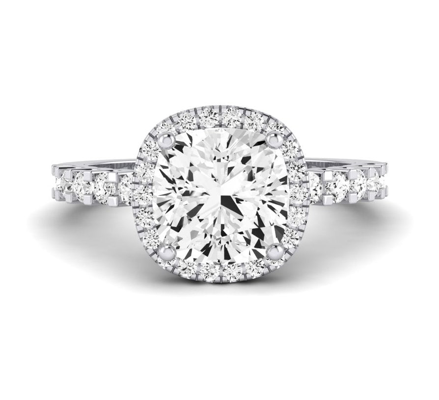 Sweetpea Cushion Diamond Engagement Ring (Lab Grown Igi Cert) whitegold