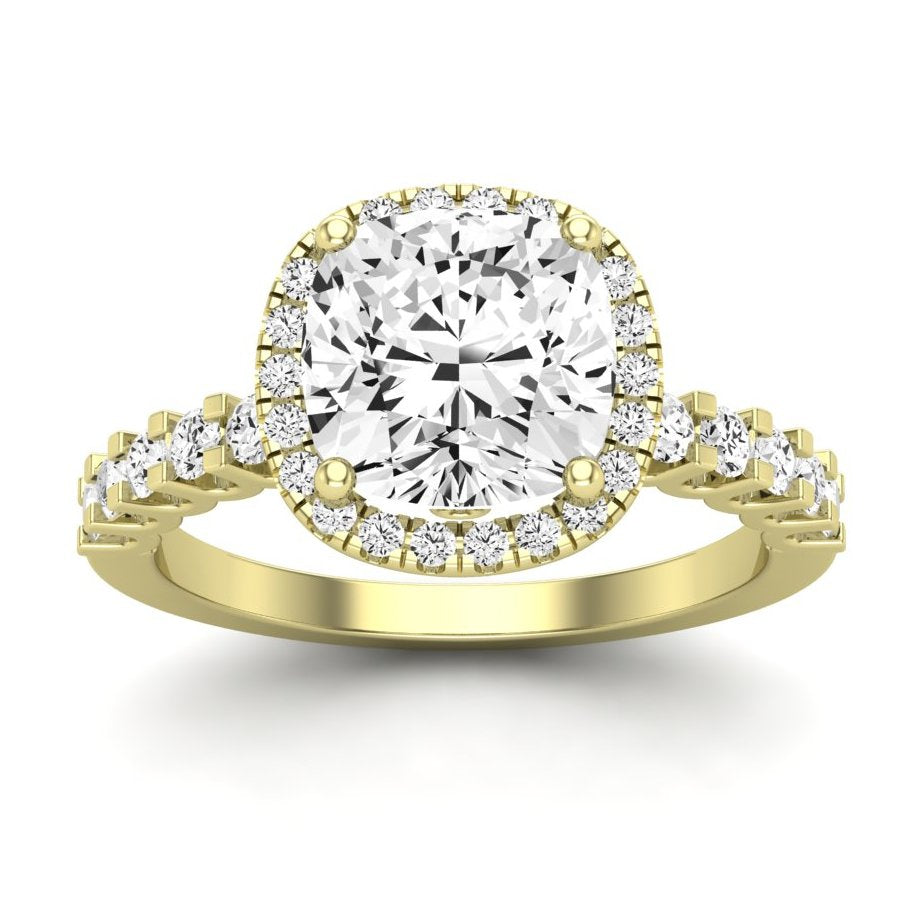 Sweetpea Cushion Diamond Engagement Ring (Lab Grown Igi Cert) yellowgold