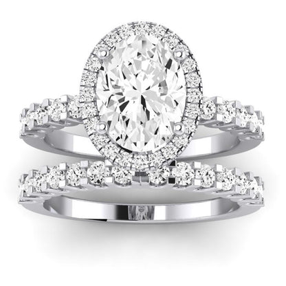 Sweet Pea Diamond Matching Band Only ( Engagement Ring Not Included) For Ring With Oval Center whitegold