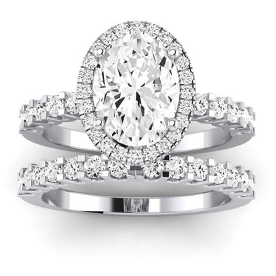 Sweetpea Oval Diamond Bridal Set (Lab Grown Igi Cert) whitegold