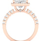 Sweetpea Princess Moissanite Engagement Ring rosegold