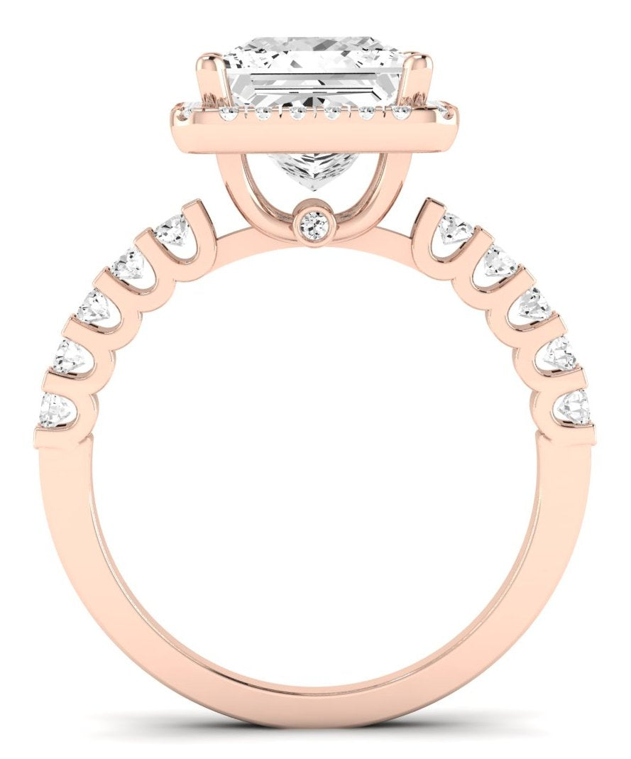 Sweetpea Princess Moissanite Engagement Ring rosegold