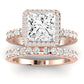 Sweet Pea Moissanite Matching Band Only ( Engagement Ring Not Included) For Ring With Princess Center rosegold