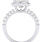 Sweetpea Princess Moissanite Engagement Ring whitegold